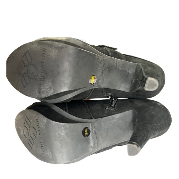 BCBGeneration black suede leather studded stiletto booties black party going out - Picture 3 of 13